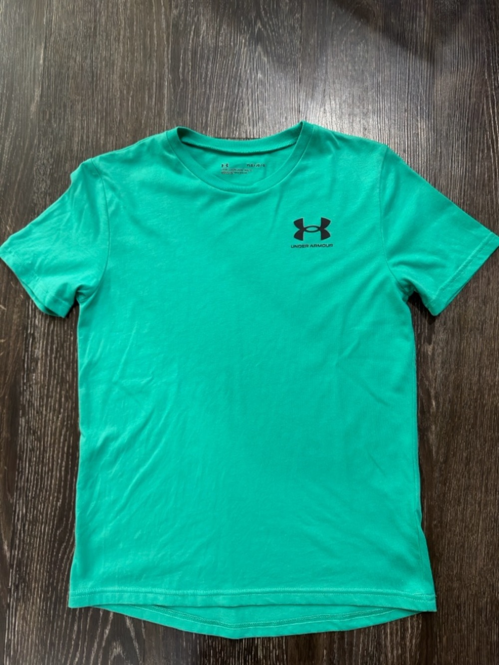 Under Armour Teal Crewneck Tee with Black Logo